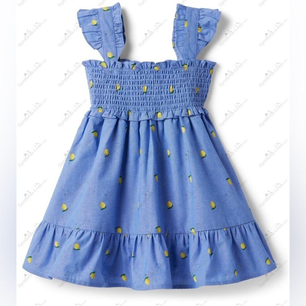 Janie and Jack NWOT Smocked Lemon Dress
